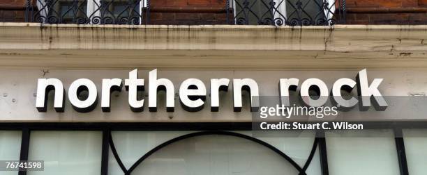 General view of the Maddox Street London W1 branch of Northern Rock, on September 14, 2007 in London, England. One of the UK's largest mortgage...