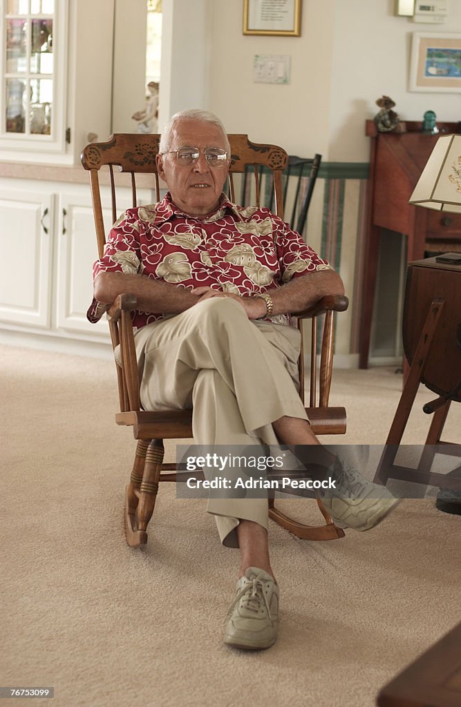 Man Sitting In Rocking Chair Bildbanksbilder - Getty Images