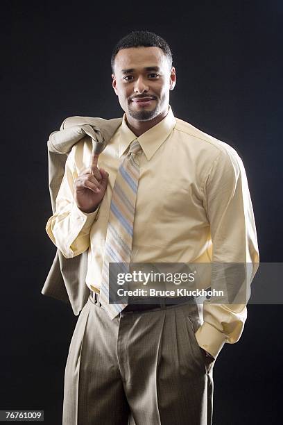 Johan Santana of the Minnesota Twins poses for a photo in Golden Valley, Minnesota on June 26, 2007.