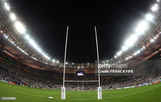 This picture shows a general view of the Stade de France Stadium during the rugby union World Cup group A match between South Africa and England 14...