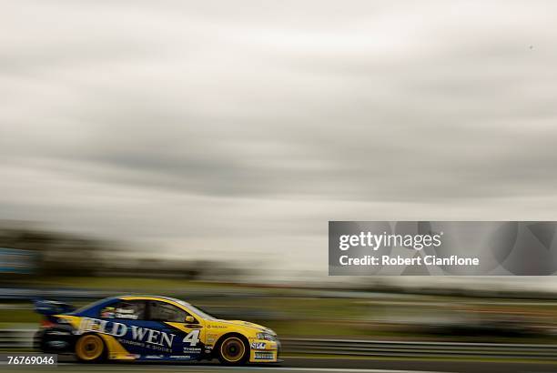 James Courtney of Jeld-Wen Motorsport accelerates out of turn six during practice for the Sandown 500, Round 9 of the V8 Supercars Championship...