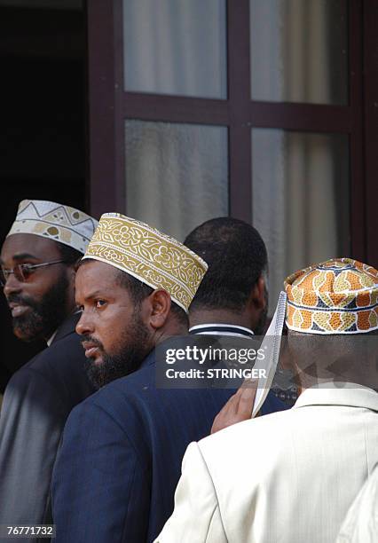 Somalia opposition members attend the closing ceremony of the newly formed Alliance for the Liberation of Somalia , which elected top Islamist...
