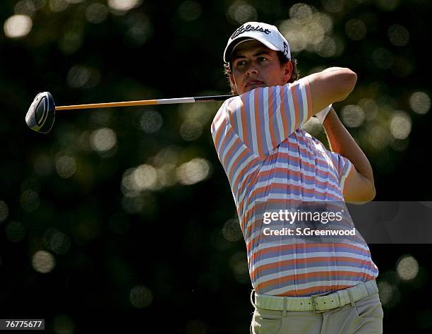 Adam Scott of Australia plays the 5th hole during the third round of the TOUR Championship, the final event of the new PGA TOUR Playoffs for the...