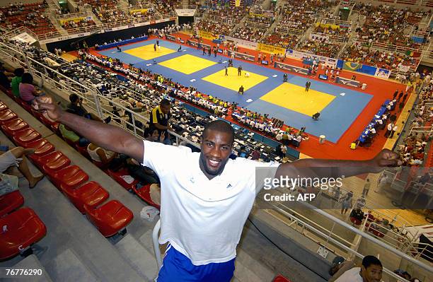 French judo wrestler Teddy Riner poses for a picture at the Arena Olimpica in Rio de Janeiro, 15 September, 2007. Riner on Thursday became the...