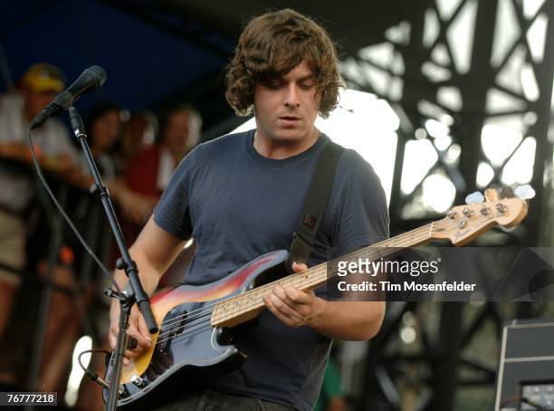 Nick O'Malley and the Arctic Monkeys perform as part of the Austin City Limits Music Festival at Zilker Park on September 15, 2007 in Austin, Texas.