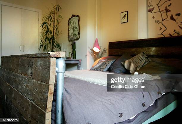 The view of the master bedroom in the show home in the eco village on Helio Road in Wallington, Surrey which had its doors open to the public for...