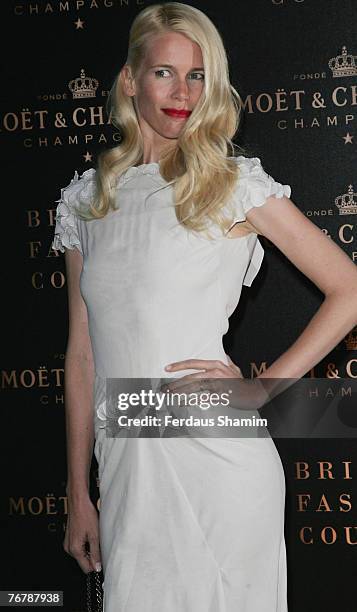 Claudia Schiffer arrives for the Moet Mirage party at the Opera Holland Park on September 16, 2007 in London, England.