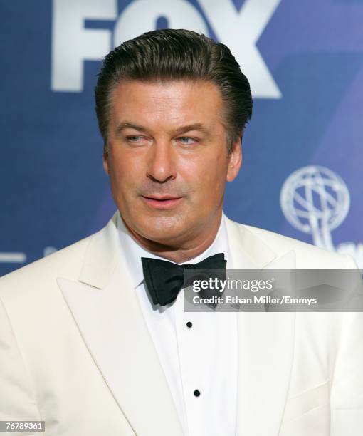 Actor Alec Baldwin poses in the press room after his win for "Outstanding Comedy Series" for "30 Rock" during the 59th Annual Primetime Emmy Awards...