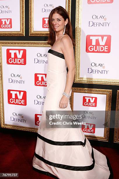 Actress Debra Messing arrives at the The 59th Primetime EMMY Awards TV Guide After Party at Les Deux on September 16, 2007 in Los Angeles