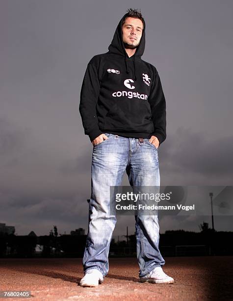 Alexander Ludwig of FC St.Pauli during a Photocall at the Millerntor Stadium on September 17, 2007 in Hamburg, Germany.