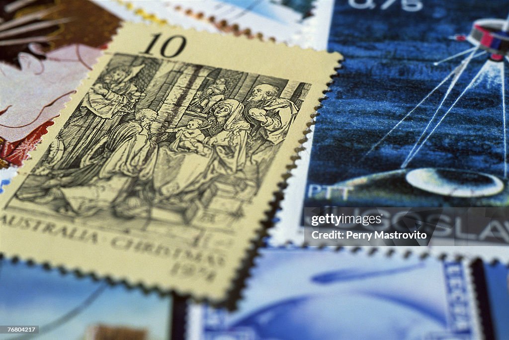 Assorted foreign postage stamps