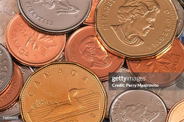 Canadian Coin Stack 125 Canadian Coins Stacked Stock Photos, High-Res Pictures, and Images ...