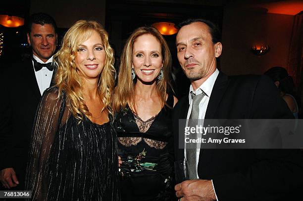 Tory Knepper, Chairman of 20th Century Fox Dana Walden and actor Robert Knepper attend the 20th Century Fox Emmy Party on September 16, 2007 in...