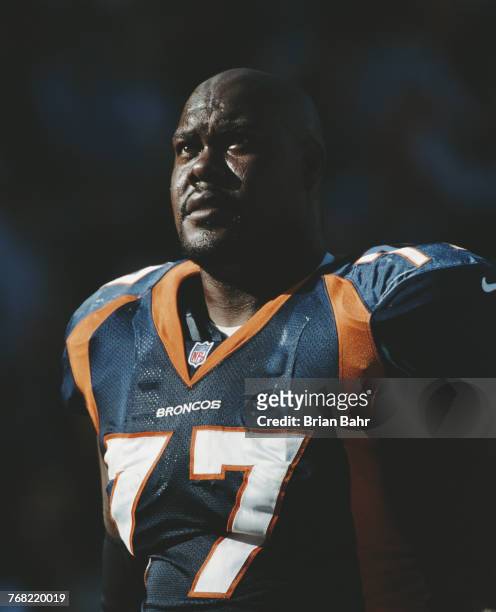 Tony Jones, Offensive Tackle for the Denver Broncos during the American Football Conference West game against the Cleveland Browns on 15 October 2000...