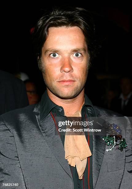 Musician Rufus Wainwright attends "Greeting Card" by artist Aaron Young at the Park Avenue Armory on September 17, 2007 in New York City.