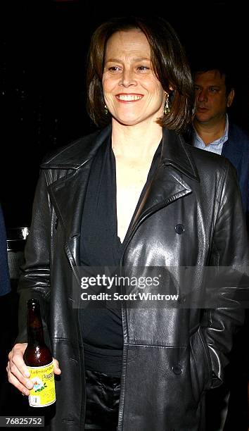 Actress Sigourney Weaver attends "Greeting Card" by artist Aaron Young at the Park Avenue Armory September 17, 2007 in New York City.