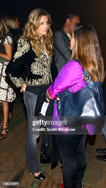 Actress Amanda Brooks attends "Greeting Card" by artist Aaron Young at the Park Avenue Armory September 17, 2007 in New York City.