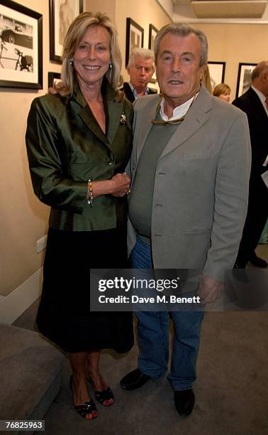 Terry O'Neil and Lorraine Ashton attend the private view of 'Terence Donovan: Image Maker And Innovator', at the Chris Beetles Gallery on September...