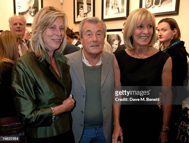 Terry O'Neil and Lorraine Ashton with Diana Donovan attend the private view of 'Terence Donovan: Image Maker And Innovator', at the Chris Beetles...