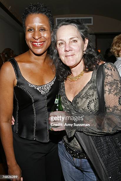 Executive director of IFP Michelle Byrd and producer Maggie Renzi attend the after-party for the opening night of "Honeydripper" at Providence...