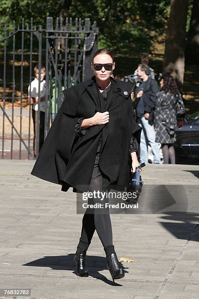 Stella McCartney arriving at the Isabella Blow Memorial Service at the Guards Chapel on September 18, 2007 in London, England.