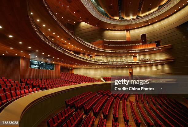 View of the opera house in the National Grand Theater on September 18, 2007 in Beijing, China. The National Grand Theatre is scheduled to stage its...