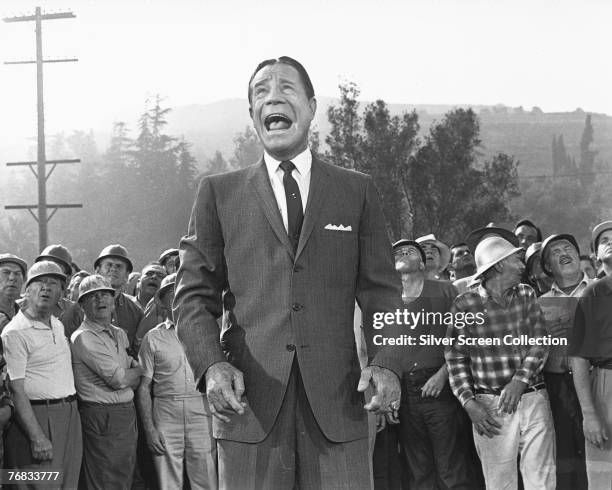 American actor Joe E. Brown as a union official in the film 'It's a Mad Mad Mad Mad World', 1963.