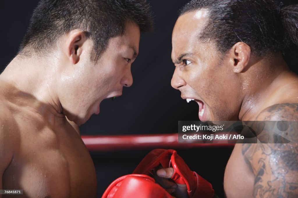 Mixed Martial Arts Fighter Shouting
