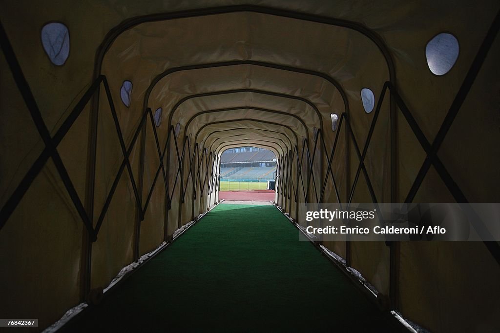Tunnel Leading To A Stadium