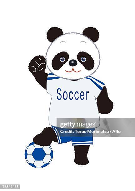 panda soccer player - 2008 stock-grafiken, -clipart, -cartoons und -symbole