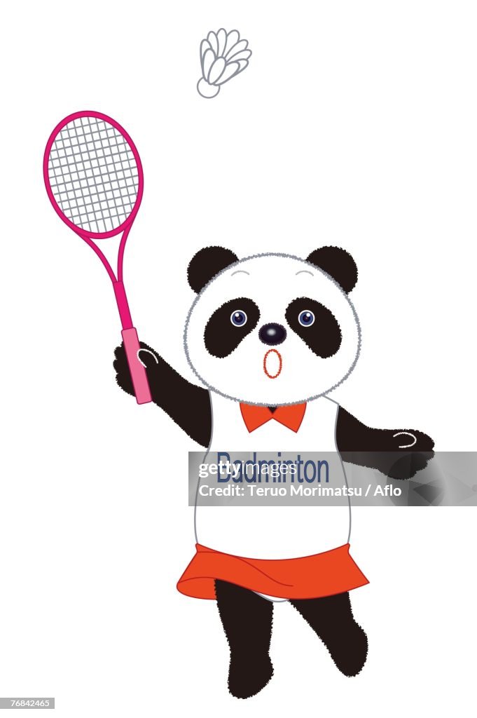 Panda Badminton Player
