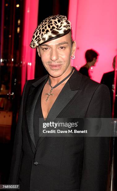 Designer John Galliano attends The Golden Age Of Couture VIP Gala at the Victoria & Albert Museum September 18, 2007 in London, England.