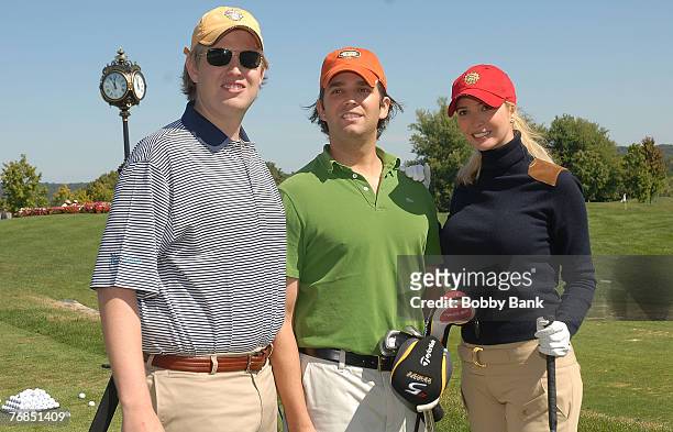 Trump children Eric Trump, Ivanka Trump and Donald Trump Jr. At The Eric Trump Foundation Golf Invitational at Trump National Golf Club September 18,...