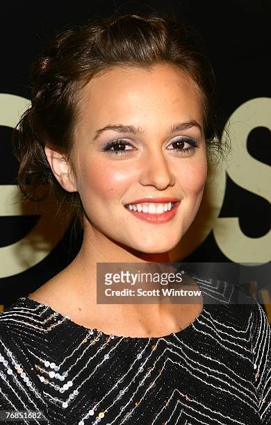 Actress Leighton Meester attends the launch party for CW Network's "Gossip Girls" at Tenjune on September 18, 2007 in New York City.