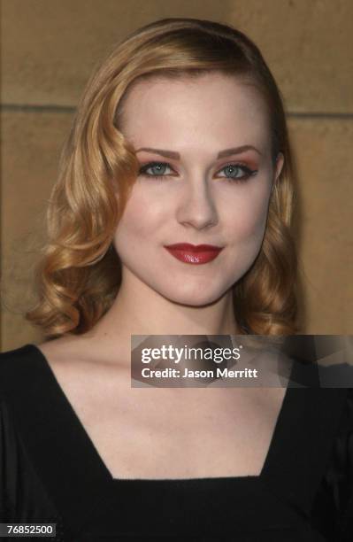 Actress Evan Rachel Wood arrives for a special screening of 'Across The Universe' at the El Capitan Theatre on September 18, 2007 in Hollywood,...