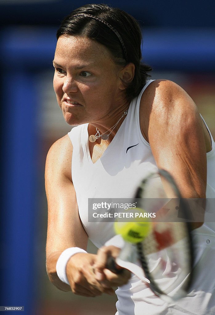 Wildcard entry Lindsay Davenport of the