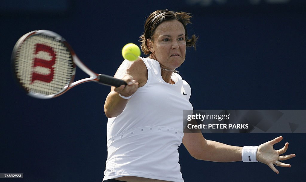 Wildcard entry Lindsay Davenport of the