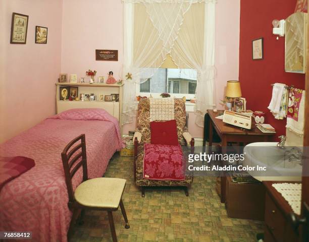 Interior of a resident\'s room at an unidentified retirement home ...