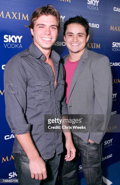 Actors Matthew Lawrence, left, and Jesse Garcia arrive at the Maxim Style Awards presented by Casio at the Avalon on September 18, 2007 in Hollywood,...