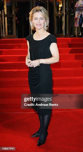 German Family Minister Ursula von der Leyen attends the Goldene Henne award at the Friedrichstadtpalast on September 19, 2007 in Berlin, Germany.