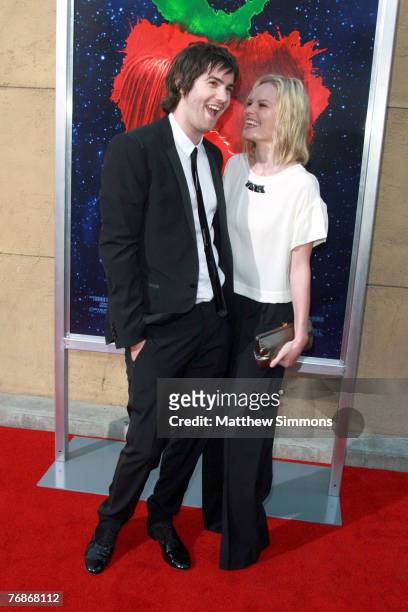 Jim Sturgess and Kate Bosworth arrives to a screening of "Across the Universe" at the Egyptian theatre on September 18, 2007 in Hollywood, California.