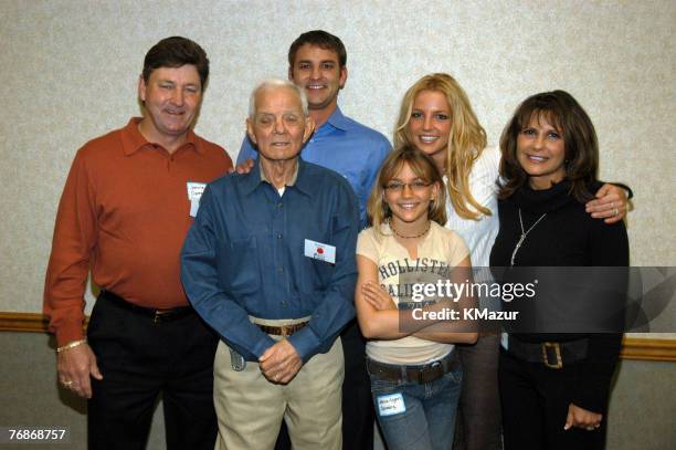 Britney Spears's family: Jamie Spears, Bryan Spears, grandfather June, Jamie-Lynn Spears, Britney Spears and Lynne Spears