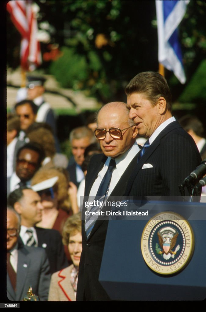 Menachem Begin Official Visit With President Reagan