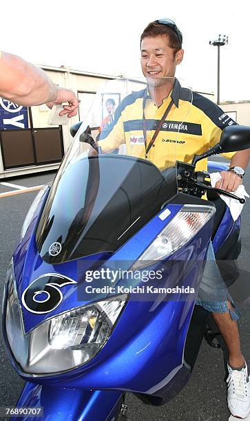 Makoto Tamada of Japan and Dunlop Yamaha poses during the build-up for Round 15 of the 2007 MotoGP World Championship, the Japanese Grand Prix, held...