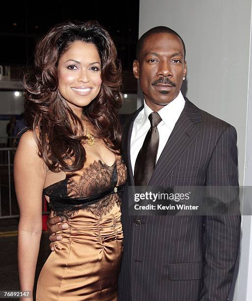 Producer Tracey Edmonds and actor Eddie Murphy arrive at the premiere of Lionsgate's "Good Luck Chuck" at the National Theater on September 19, 2007...