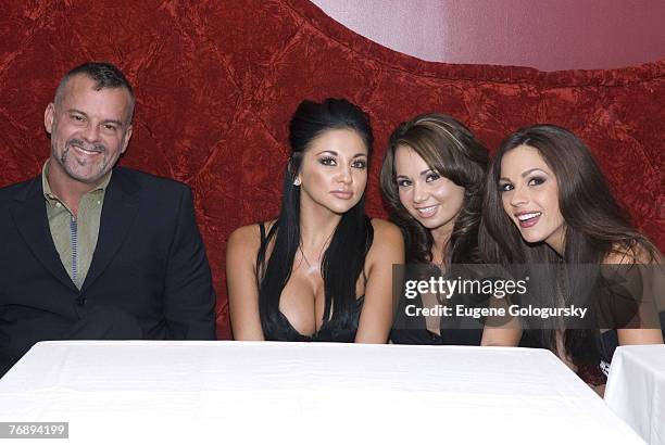 Jason Bane, Holly West, Audrey Bitoni, and Kirsten Price at "America's Next Hot Porn Star" New York City Press Conference