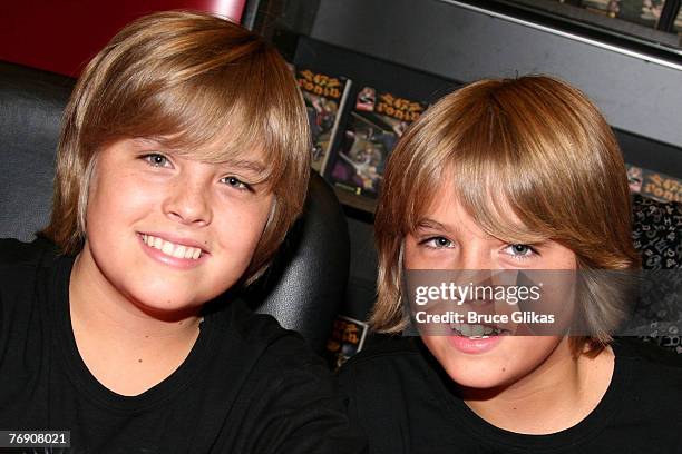 Dylan Sprouse and Cole Sprouse attend the Dylan and Cole Sprousea book signing for 47 and 48 R.O.N.I.N "The Showdown" and the "Revelation" at...