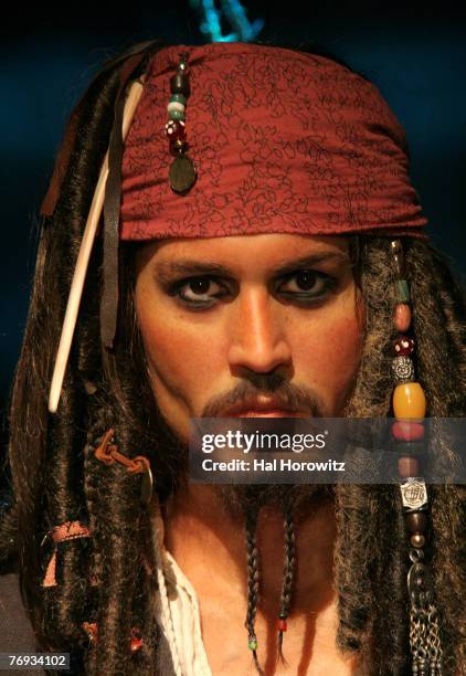 Wax sculpture of Johnny Depp as Captain Jack Sparrow