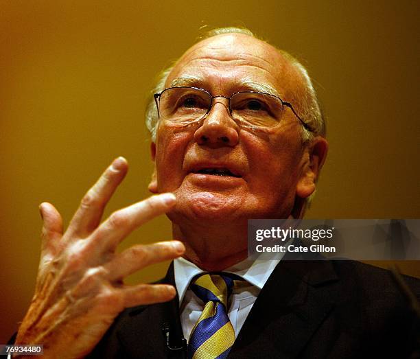 Rt. Hon. Sir Menzies Campbell addresses the Liberal Democrats as the leader of the party on the final day of their annual conference on September 20,...