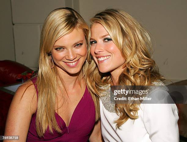 Actresses Amy Smart and Ali Larter attend the after party of the premiere of the movie "Resident Evil: Extinction" at the Planet Hollywood Resort &...